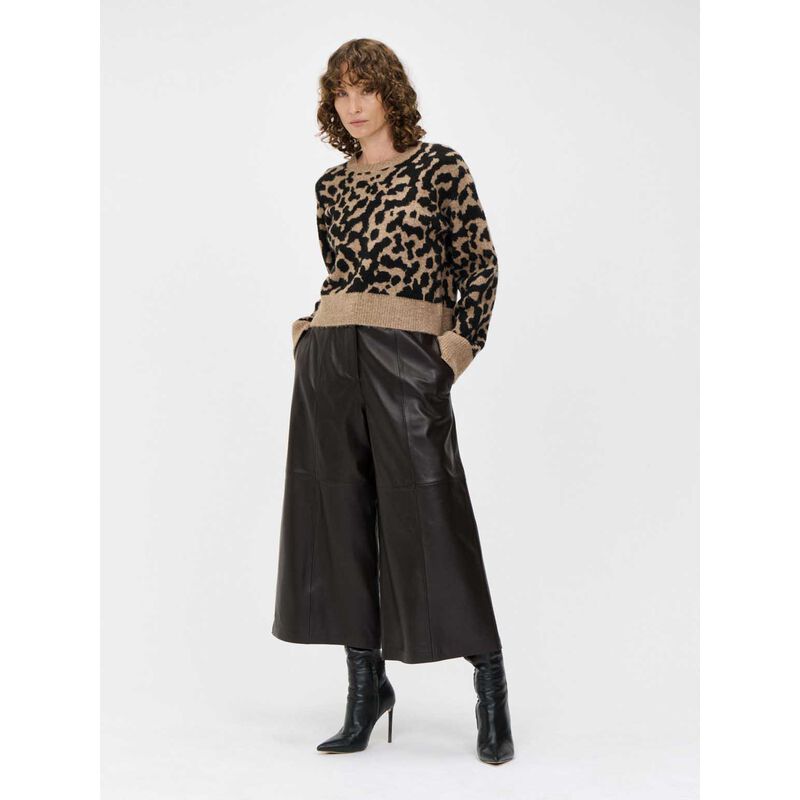 Veronika Maine Animal Jacquard Sweater image number 3